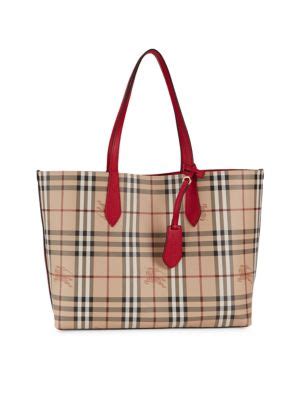 saks off 5th burberry tote|Burberry Reversible Checker Tote on SALE .